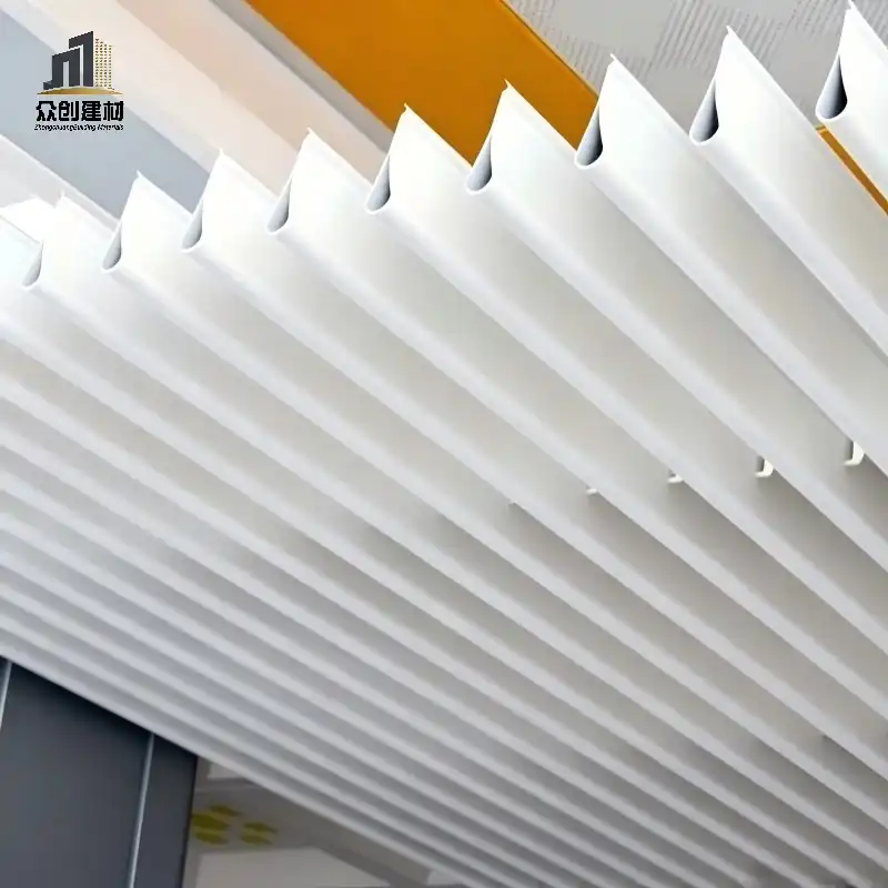 Teardrop Aluminum Baffle Ceiling – Streamlined Water Drop Shaped Linear Hanging Aluminum Baffles